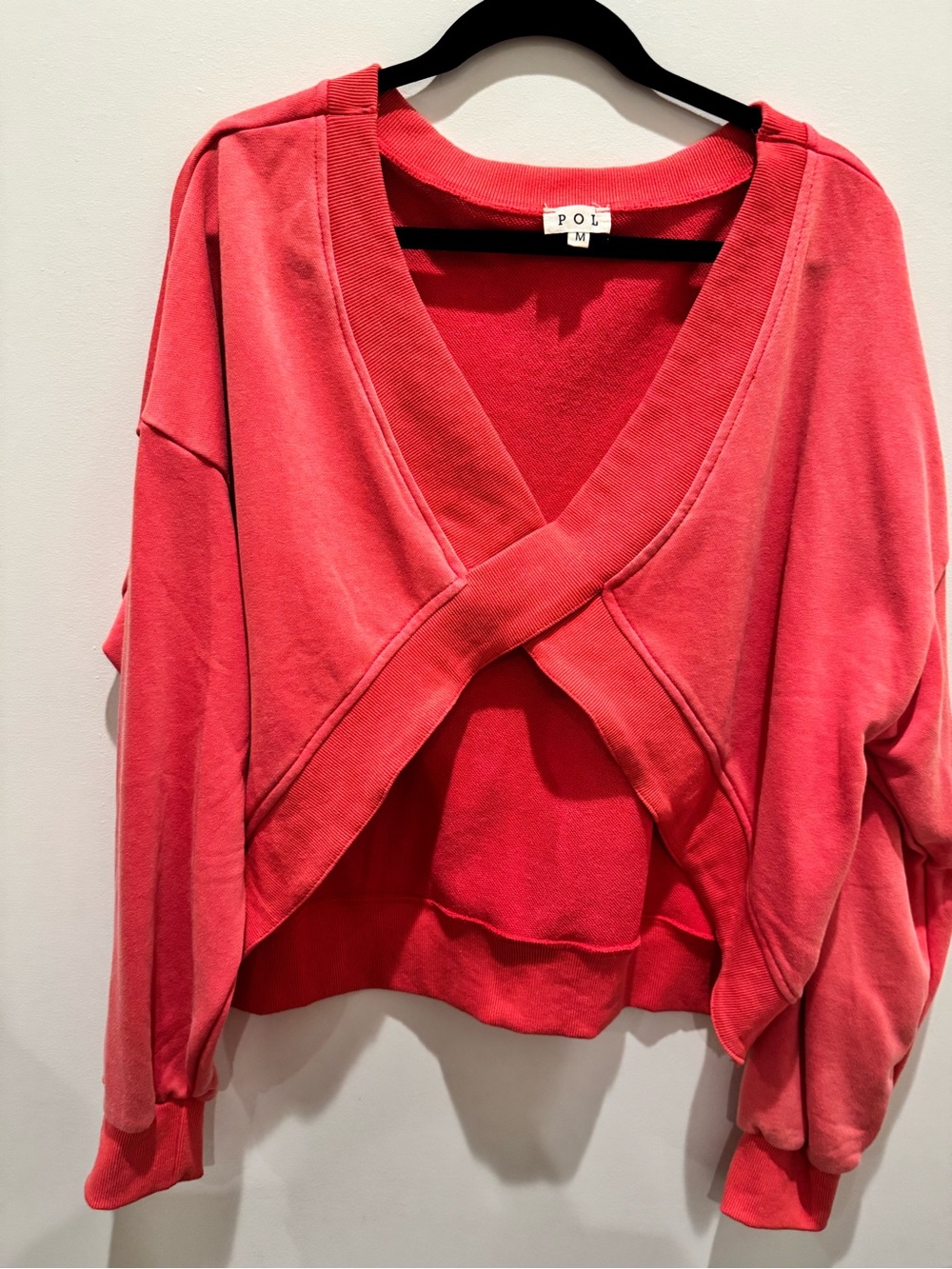 POL Coral Wrap V-Neck Sweater
